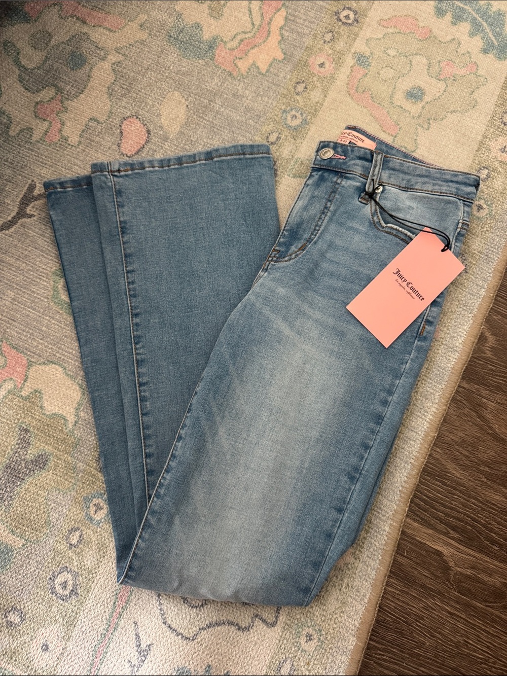Juicy Couture Rhinestone Low Rise Flare Jeans - Picture 4 of 5